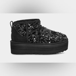 UGG platform sequin bootie size 8 GUC